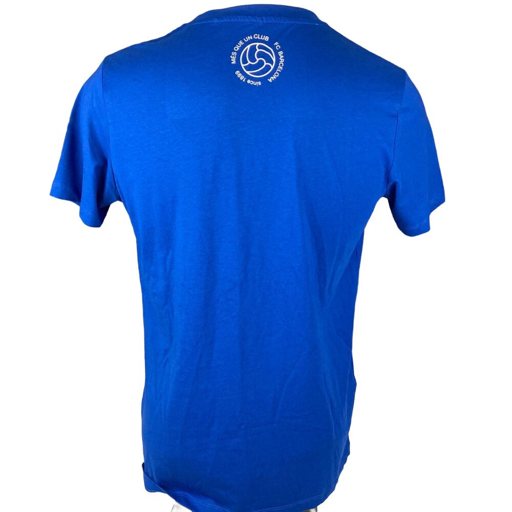 FC Barcelona T-Shirt Men’s Large Blue Força Barça Soccer Futbol Graphic NWT - Picture 8 of 13
